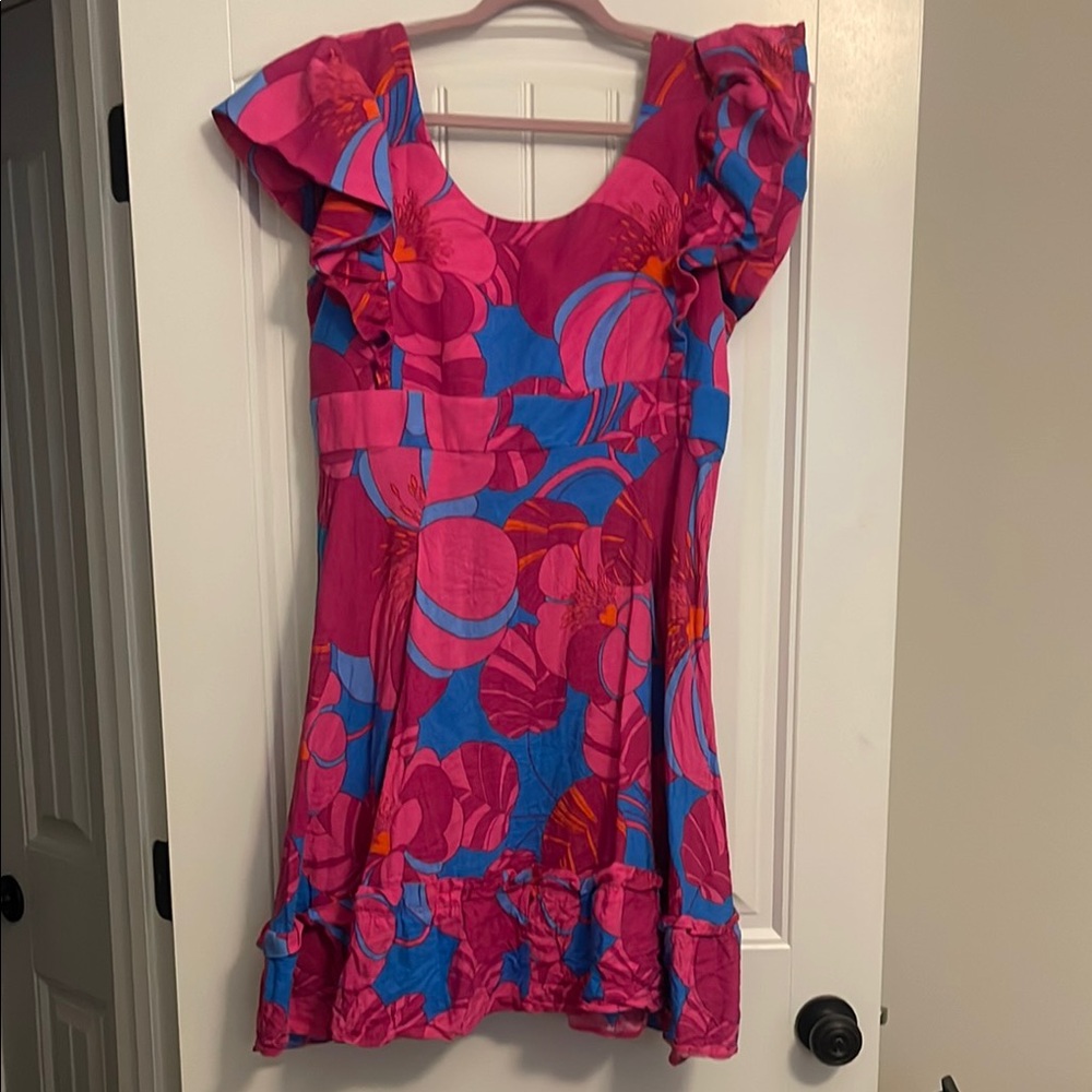 Tuckernuck Vibrant Pink and Blue dress